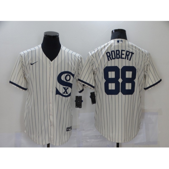 Men's Nike Chicago White Sox 88 Luis Robert Cream Game 2021 Field of Dreams Jersey