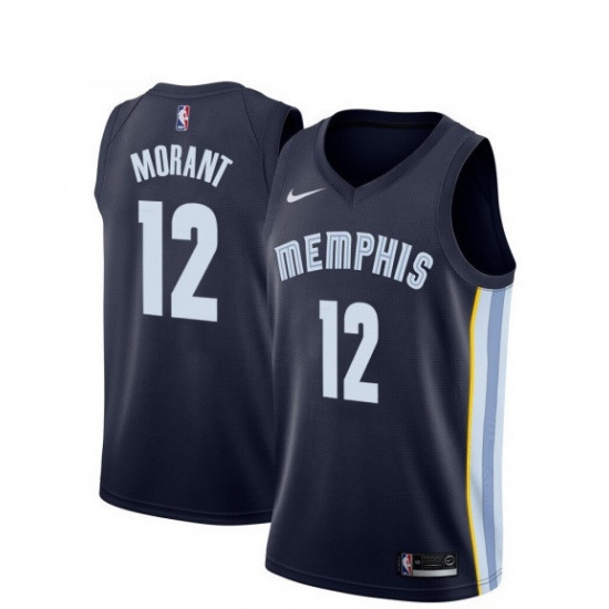 Men's Memphis Grizzlies 12 Ja Morant Black 2019 Swingman Jersey