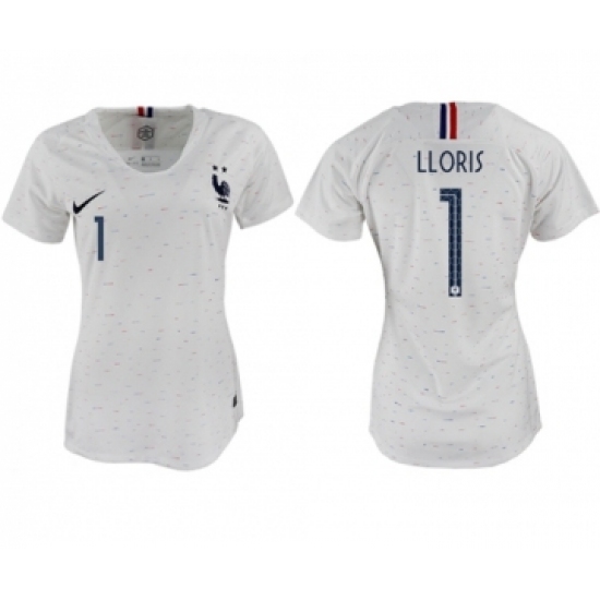 Women's France 1 Lloris Away Soccer Country Jersey