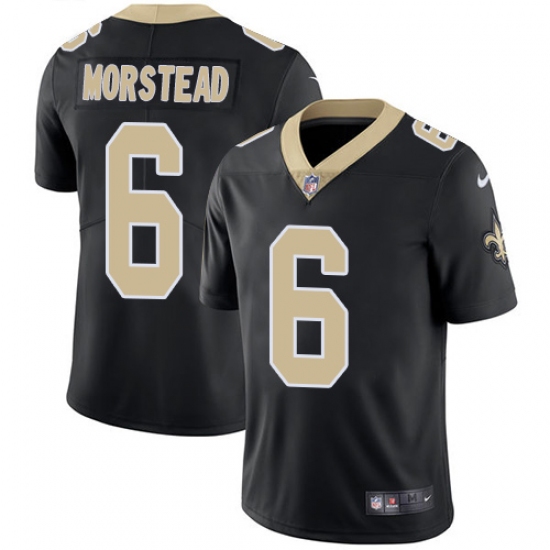 Youth Nike New Orleans Saints 6 Thomas Morstead Black Team Color Vapor Untouchable Limited Player NFL Jersey