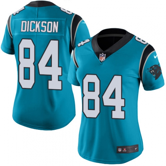 Women's Nike Carolina Panthers 84 Ed Dickson Blue Alternate Vapor Untouchable Limited Player NFL Jersey