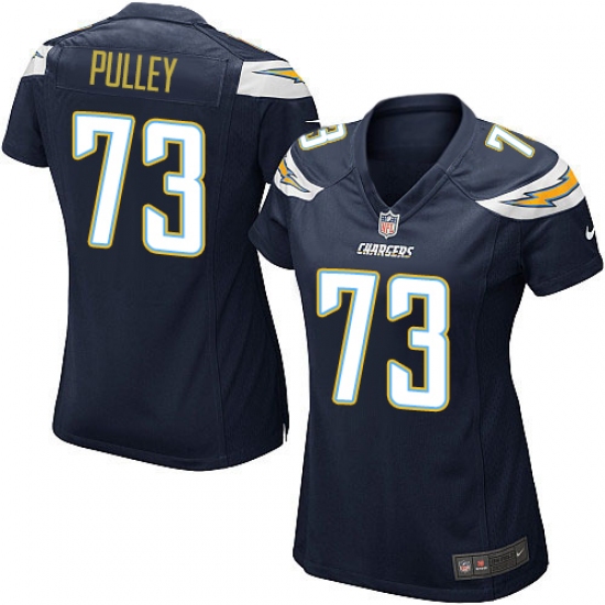 Women's Nike Los Angeles Chargers 73 Spencer Pulley Game Navy Blue Team Color NFL Jersey