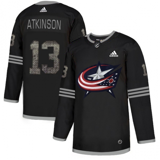 Men's Adidas Columbus Blue Jackets 13 Cam Atkinson Black Authentic Classic Stitched NHL Jersey