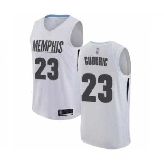 Youth Memphis Grizzlies 23 Marko Guduric Swingman White Basketball Jersey - City Edition