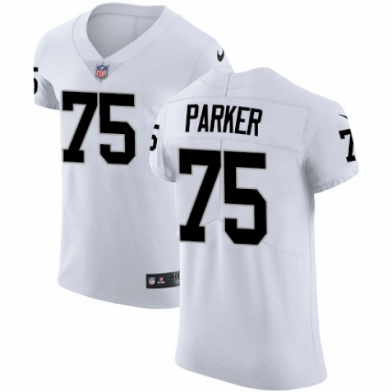 Men's Nike Oakland Raiders 75 Brandon Parker White Vapor Untouchable Elite Player NFL Jersey
