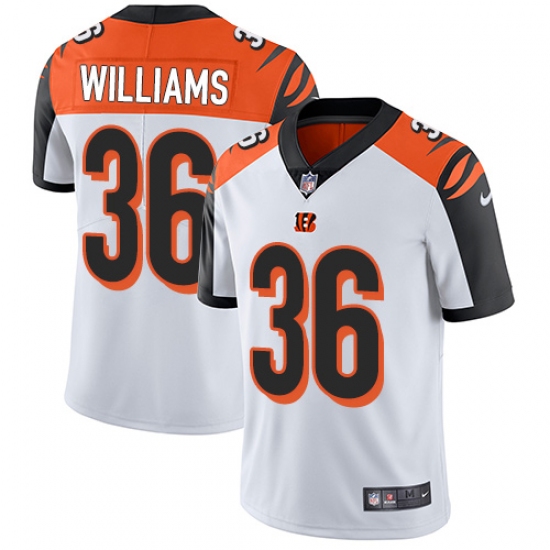 Men's Nike Cincinnati Bengals 36 Shawn Williams Vapor Untouchable Limited White NFL Jersey