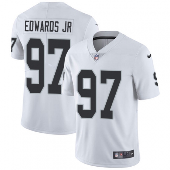 Youth Nike Oakland Raiders 97 Mario Edwards Jr White Vapor Untouchable Limited Player NFL Jersey