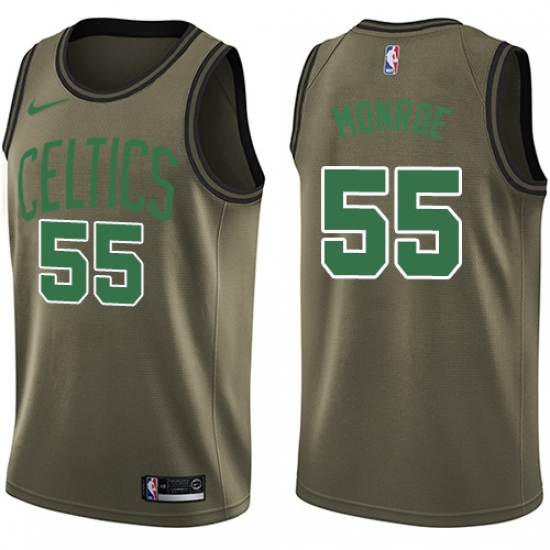 Men's Nike Boston Celtics 55 Greg Monroe Swingman Green Salute to Service NBA Jersey