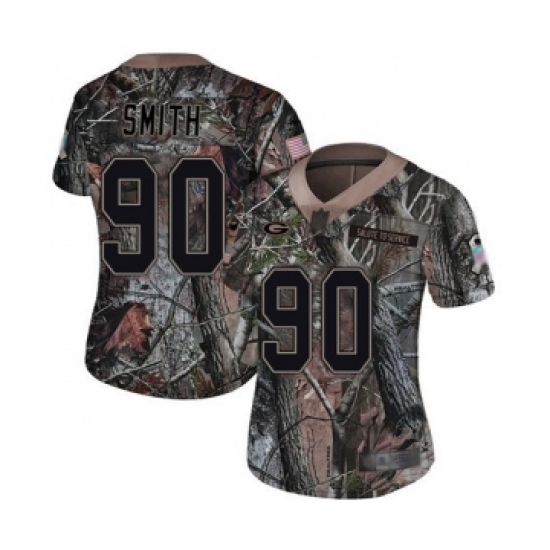 Women's Green Bay Packers 90 Za'Darius Smith Limited Camo Rush Realtree Football Jersey