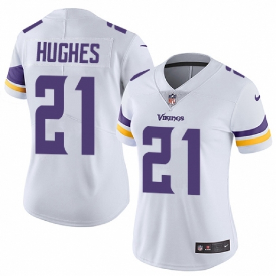 Women's Nike Minnesota Vikings 21 Mike Hughes White Vapor Untouchable Limited Player NFL Jersey