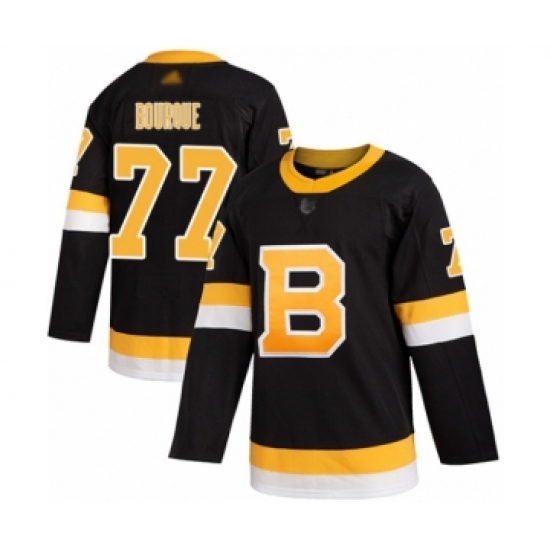 Men's Boston Bruins 77 Ray Bourque Authentic Black Alternate Hockey Jersey