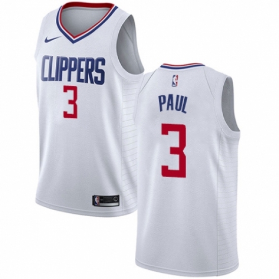 Youth Nike Los Angeles Clippers 3 Chris Paul Swingman White NBA Jersey - Association Edition