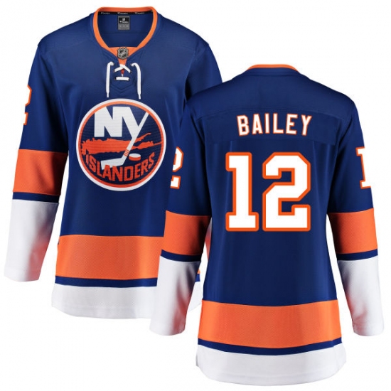 Women's New York Islanders 12 Josh Bailey Fanatics Branded Royal Blue Home Breakaway NHL Jersey