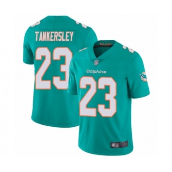 Youth Miami Dolphins 23 Cordrea Tankersley Aqua Green Team Color Vapor Untouchable Limited Player Football Jersey