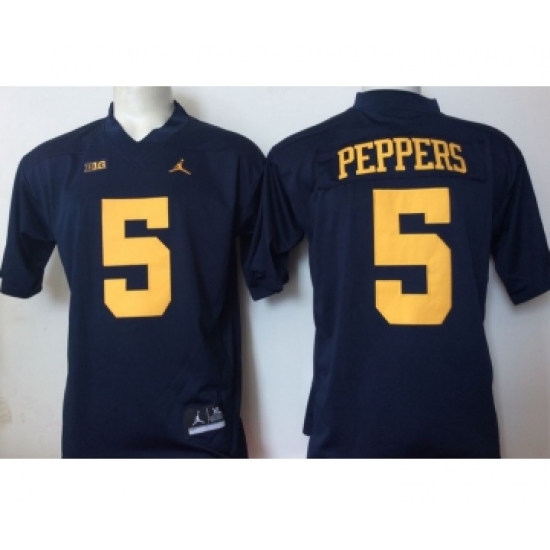 Michigan Wolverines 5 Jabrill Peppers Navy College Football Jersey