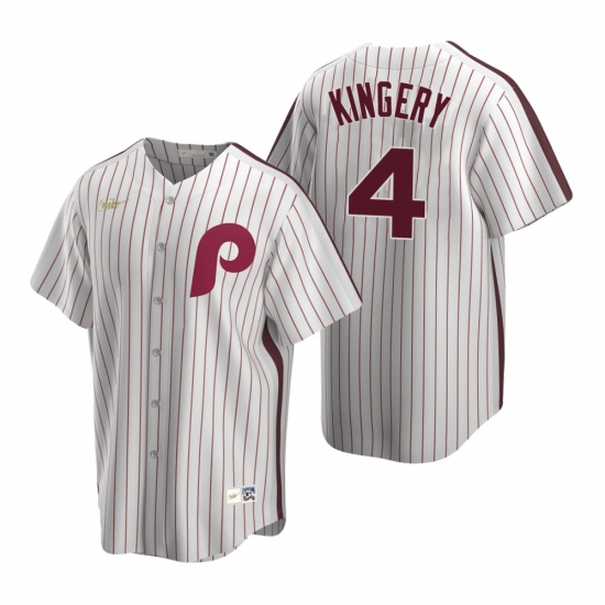 Men's Nike Philadelphia Phillies 4 Scott Kingery White Cooperstown Collection Home Stitched Baseball Jersey