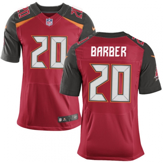 Men's Nike Tampa Bay Buccaneers 20 Ronde Barber Elite Red Team Color NFL Jersey