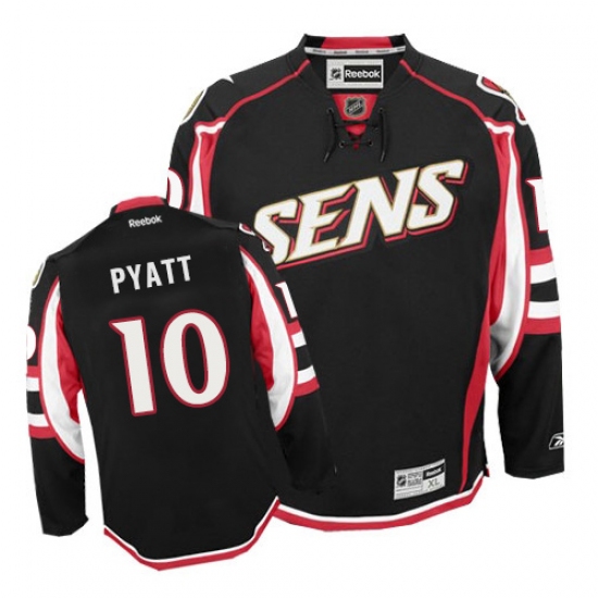 Women's Reebok Ottawa Senators 10 Tom Pyatt Authentic Black Third NHL Jersey