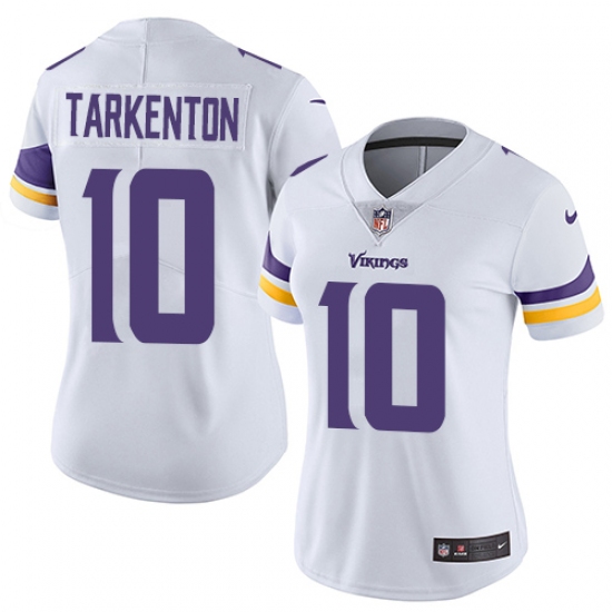 Women's Nike Minnesota Vikings 10 Fran Tarkenton White Vapor Untouchable Limited Player NFL Jersey