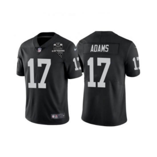 Men's Las Vegas Raiders 17 Davante Adams Black With 2020 Inaugural Season Patch Vapor Limited Stitched Jersey