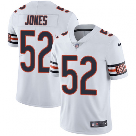 Men's Nike Chicago Bears 52 Christian Jones White Vapor Untouchable Limited Player NFL Jersey