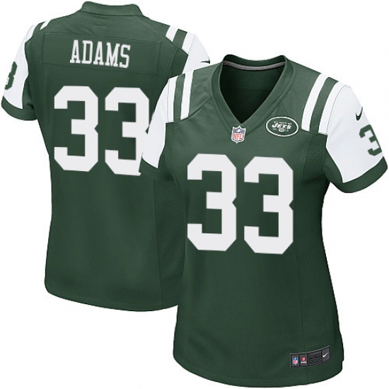 Women's Nike New York Jets 33 Jamal Adams Game Green Team Color NFL Jersey