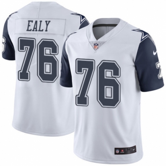 Youth Nike Dallas Cowboys 76 Kony Ealy Limited White Rush Vapor Untouchable NFL Jersey