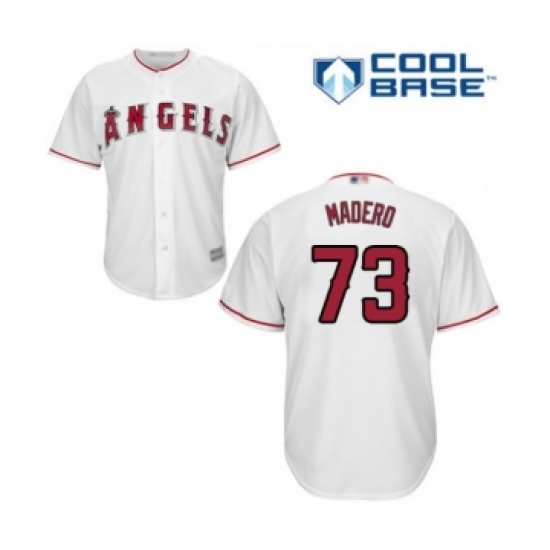 Youth Los Angeles Angels of Anaheim 73 Luis Madero Authentic White Home Cool Base Baseball Player Jersey
