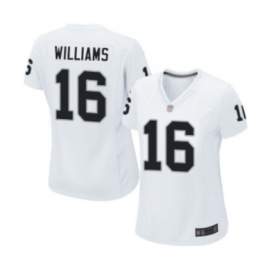 Women's Oakland Raiders 16 Tyrell Williams Game White Football Jersey
