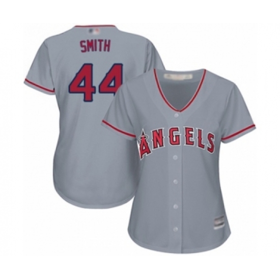 Women's Los Angeles Angels of Anaheim 44 Kevan Smith Authentic Grey Road Cool Base Baseball Player Jersey
