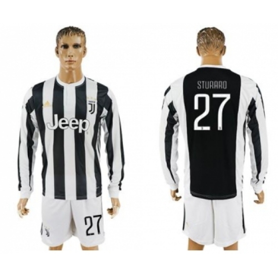 Juventus 27 Sturaro Home Long Sleeves Soccer Club Jersey