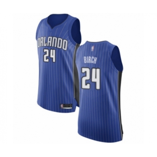 Men's Orlando Magic 24 Khem Birch Authentic Royal Blue Basketball Jersey - Icon Edition