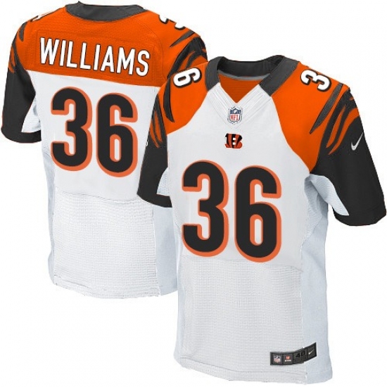 Men's Nike Cincinnati Bengals 36 Shawn Williams Elite White NFL Jersey