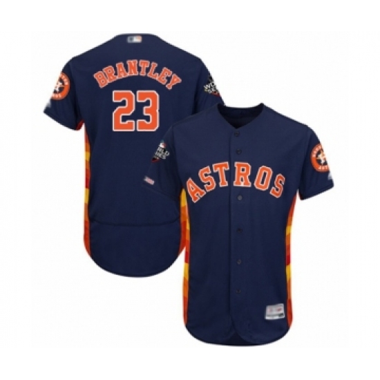 Men's Houston Astros 23 Michael Brantley Navy Blue Alternate Flex Base Authentic Collection 2019 World Series Bound Baseball Jersey