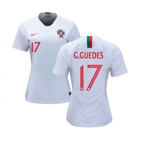 Women's Portugal 17 G.Guedes Away Soccer Country Jersey