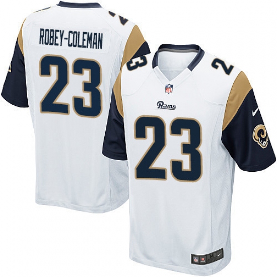 Men's Nike Los Angeles Rams 23 Nickell Robey-Coleman Game White NFL Jersey