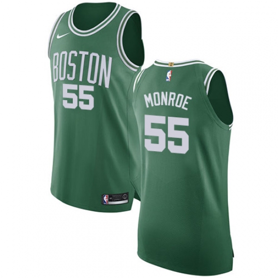 Youth Nike Boston Celtics 55 Greg Monroe Authentic Green(White No.) Road NBA Jersey - Icon Edition