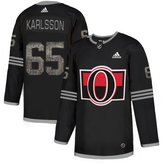 Men's Adidas Ottawa Senators 65 Erik Karlsson Black_1 Authentic Classic Stitched NHL Jersey
