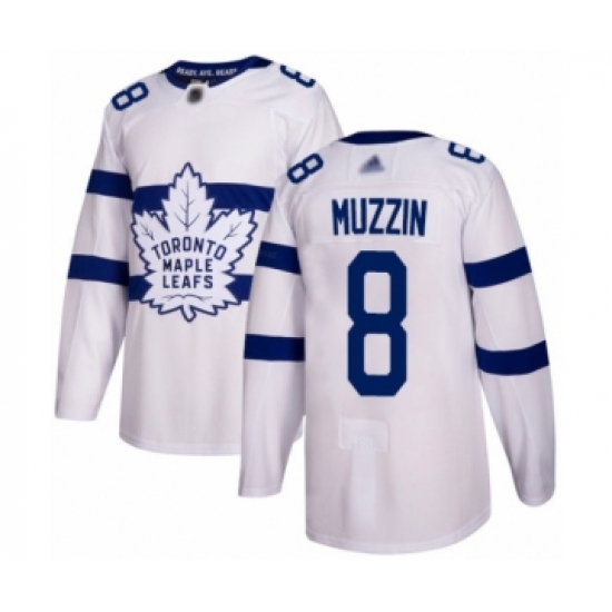 Men's Toronto Maple Leafs 8 Jake Muzzin Authentic White 2018 Stadium Series Hockey Jersey