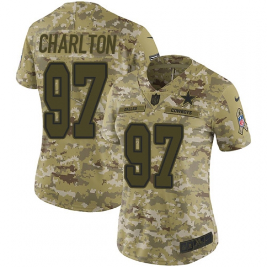 Women's Nike Dallas Cowboys 97 Taco Charlton Limited Camo 2018 Salute to Service NFL Jersey