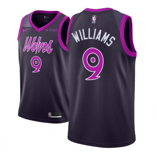 Men NBA 2018-19 Minnesota Timberwolves 9 C.J. Williams City Edition Purple Jersey