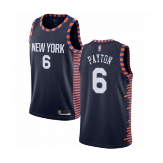 Women's New York Knicks 6 Elfrid Payton Swingman Navy Blue Basketball Jersey - 2018-19 City Edition