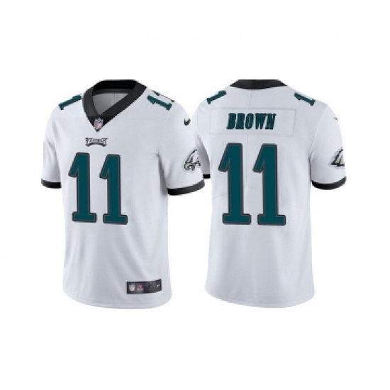 Youth Philadelphia Eagles 11 A. J. Brown White Vapor Untouchable Limited Stitched Football Jersey