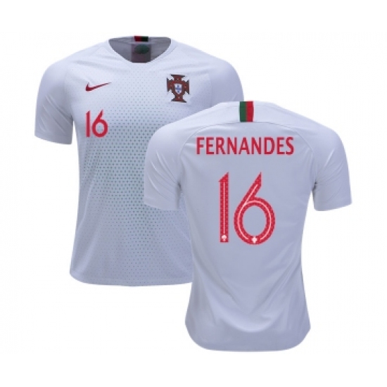 Portugal 16 Fernandes Away Soccer Country Jersey