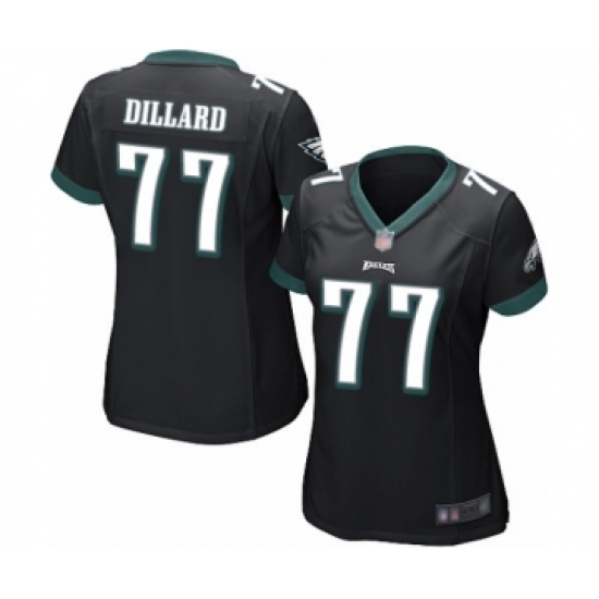 Women's Philadelphia Eagles 77 Andre Dillard Game Black Alternate Football Jersey