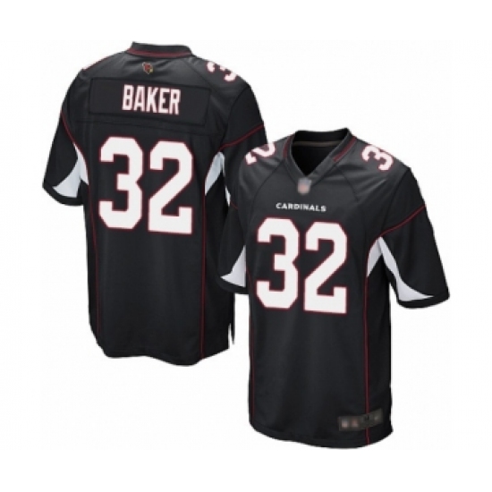 Men's Arizona Cardinals 32 Budda Baker Game Black Alternate Football Jersey