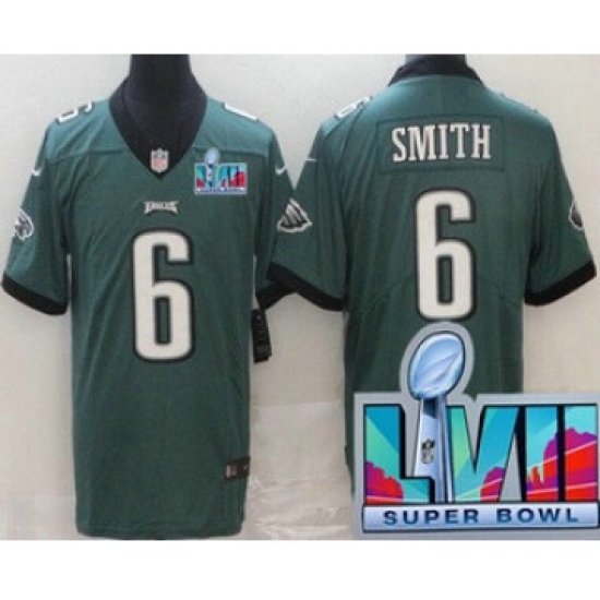 Women's Philadelphia Eagles 6 DeVonta Smith Limited Green Super Bowl LVII Vapor Jersey