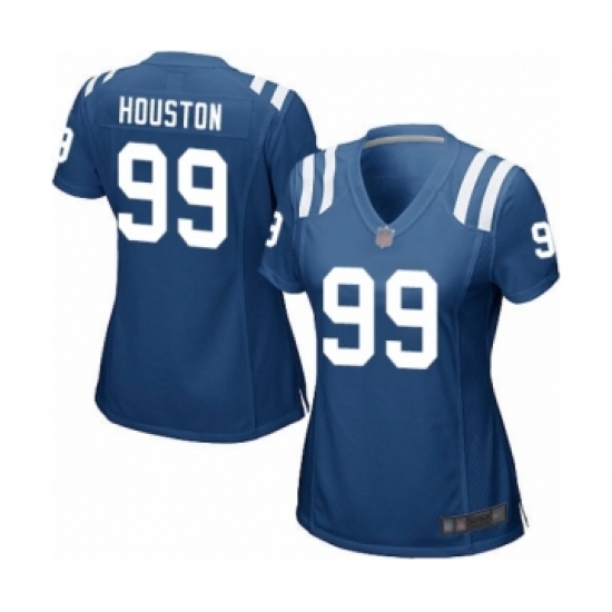 Women's Indianapolis Colts 99 Justin Houston Game Royal Blue Team Color Football Jersey