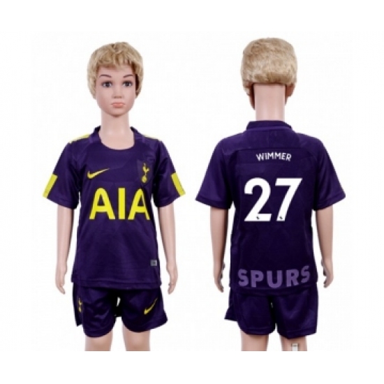 Tottenham Hotspur 27 Wimmer Sec Away Kid Soccer Club Jersey