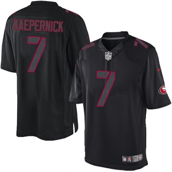 Men's Nike San Francisco 49ers 7 Colin Kaepernick Limited Black Impact NFL Jersey